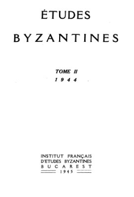 Revue des études Byzantines 1944 №02