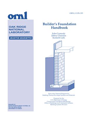 Carmody John.Builder's Foundation Handbook