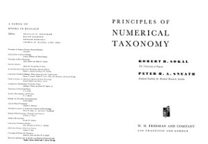 Sokal R.R., Sneath P.H.A. Principles of numerical taxonomy