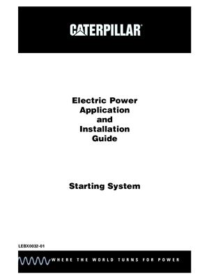 Caterpillar. Руководство - Electric Power Application and Installation Guide. Starting System
