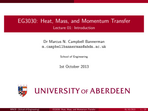 Лекция по Heat, mass and momentum transfer. 1- Introduction