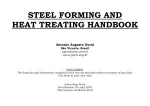 Gorni A.A. Stell forming and heat treating handbook