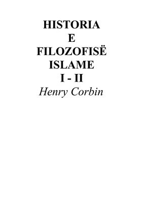Corbin Henry. Historia e filozofisё islame