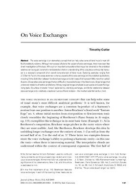 Cutle, Timothy: On Voice Exchange