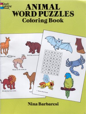 Barbaresi N. Animal Word Puzzles. Coloring book