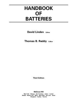 Linden D., Reddy T.B. (eds.) Handbook of batteries