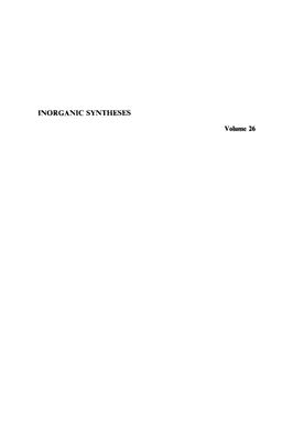 Inorganic syntheses. Vol. 26