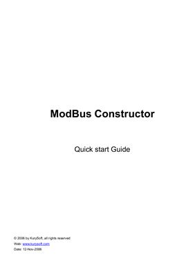 ModBus Constructor. Quick start Guide