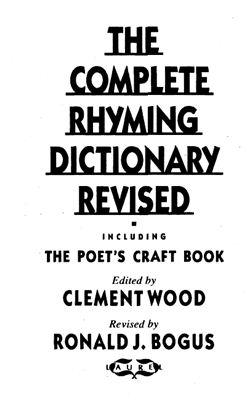 The Complete Rhyming Dictionary Revised