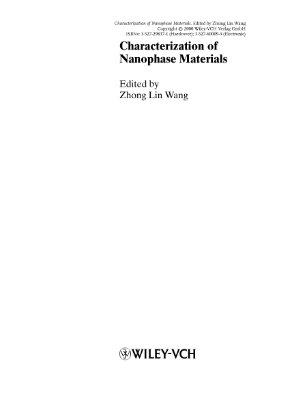 Wang Z.L. (ed.) Characterization of nanophase materials