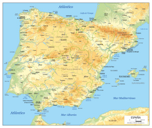 Испания. Физическая карта