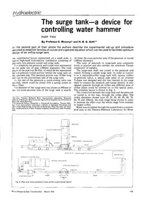 The Surge Tank - A Device for Controlling Water Hammer Part II - WP&amp;DC Issue March 1975