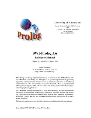 Программа - SWIProlog 5.6 + руководство пользователя
