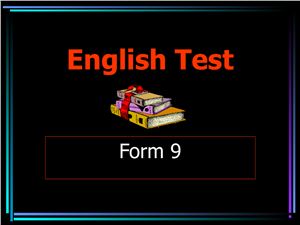 Тест по английскому языку в 9 классе 2 вариант