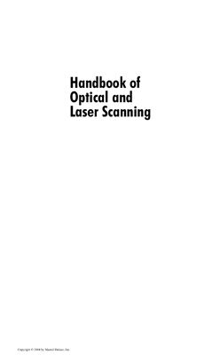 Marshall Gerald F. Handbook of Optical and Laser Scanning