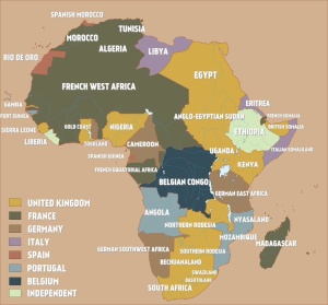 The Colonial Map of Africa in 1914 / Карта колониальных владений в Африке к 1914 году