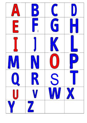 Games with English letters