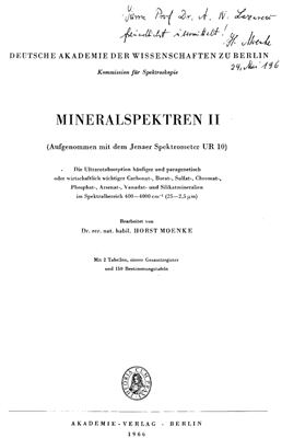 Moenke H. Mineralspektren II