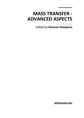 Nakajima H. (ed.) Mass Transfer - Advanced Aspects