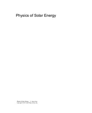 Chen C.J. Physics of Solar Energy