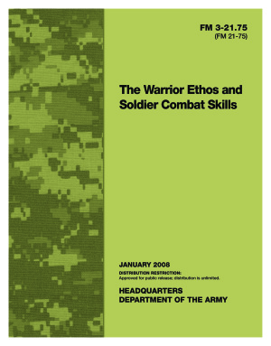 FM 3-21.75 (FM 21-75). Warrior Ethos and Soldier Combat Skills
