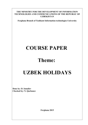 Uzbek Holidays