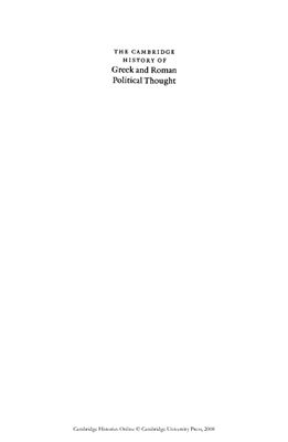 Rowe C., Schofield M., Harrison S., Lane M. The Cambridge History of Greek and Roman Political Thought