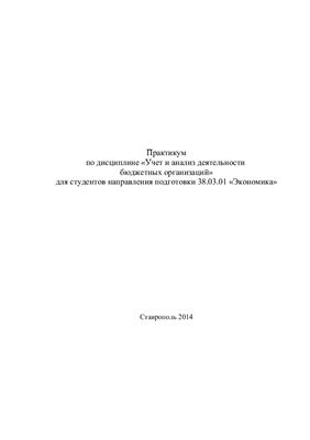 Целовальникова И.В. Практикум по бухгалтерскому учету в бюджетных организациях