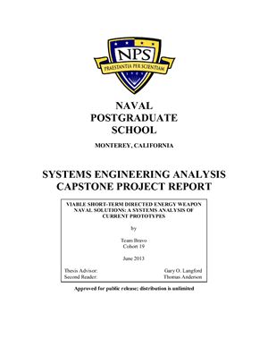 Viable short-term directed energy weapon naval solutions: a systems analysis of current prototypes