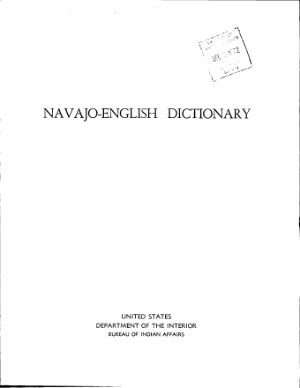 Wall C. Leon. Navajo-English Dictionary (1958)