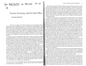 Mitchell T. Society, economy, and the state effect