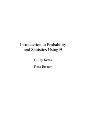 Kerns G.J. Introduction to Probability and Statistics Using R