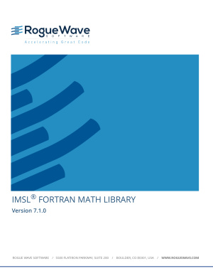 IMSL Fortran Math Library Version 7.1.0