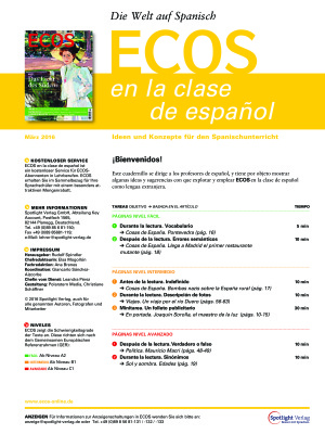 Ecos en la clase de español 2016 №03 (Методическая разработка для преподавателей)