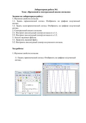 Лабораторная работа №1 - Временной и спектральный анализ сигналов