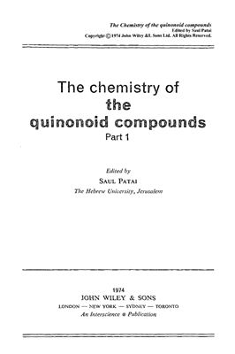 Patai S. (ed.) The chemistry of the quinonoid compounds. Part 1 [The chemistry of functional groups]