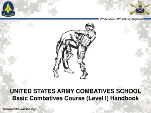 United States Army Combatives School Basic Combatives Course. Level 1