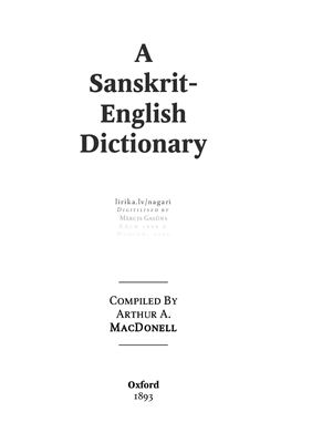 MacDonell.A.A. A sanskrit-english dictionary