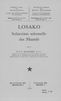 Hulstaert G. Losako, salutation solennelle des Nkundó