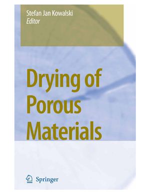 Kowalski S.J. (Ed.) Drying of Porous Materials