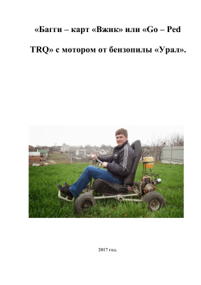 Romi4. Багги - карт Вжик (или Go - Ped TRQ) с мотором от бензопилы Урал