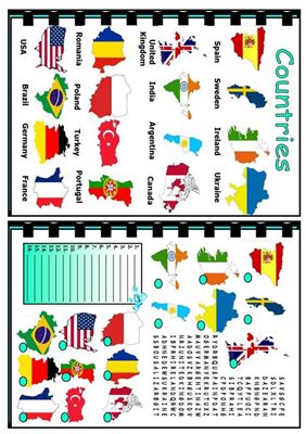Словарь-картинка - Countries / Nationalities