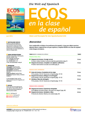 Ecos en la clase de español 2016 №06 (Методическая разработка для преподавателей)