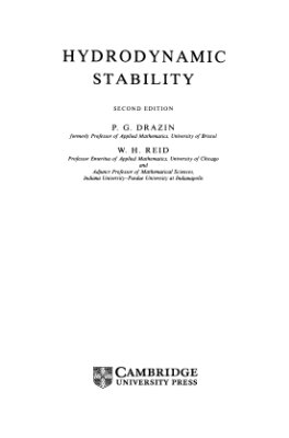 Drazin P.G., Reid W.H. Hydrodynamic Stability