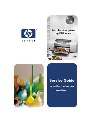 HP Color InkJet printer cp1700 series. Service Manual