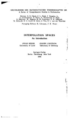 Берг Й., Лёфстрём Й. Интерполяционные пространства. Введение
