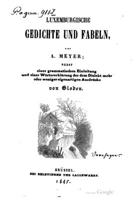 Meyer A. Luxemburgische Gedichte und Fabeln