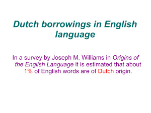 Dutch borrowings in English language