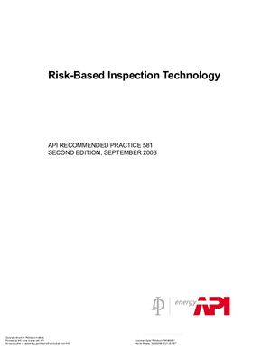 API RP 581-2008 Risk-Based Inspection Technology