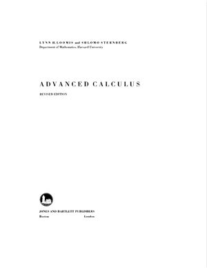 Loomis L.H., Sternberg S. Advanced Calculus